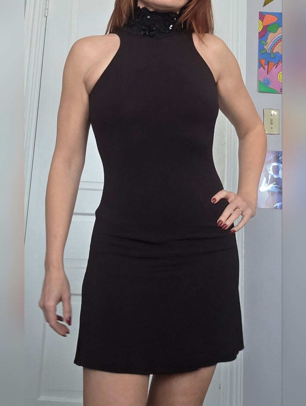 Jessica McClintock Black Sleeveless Dress